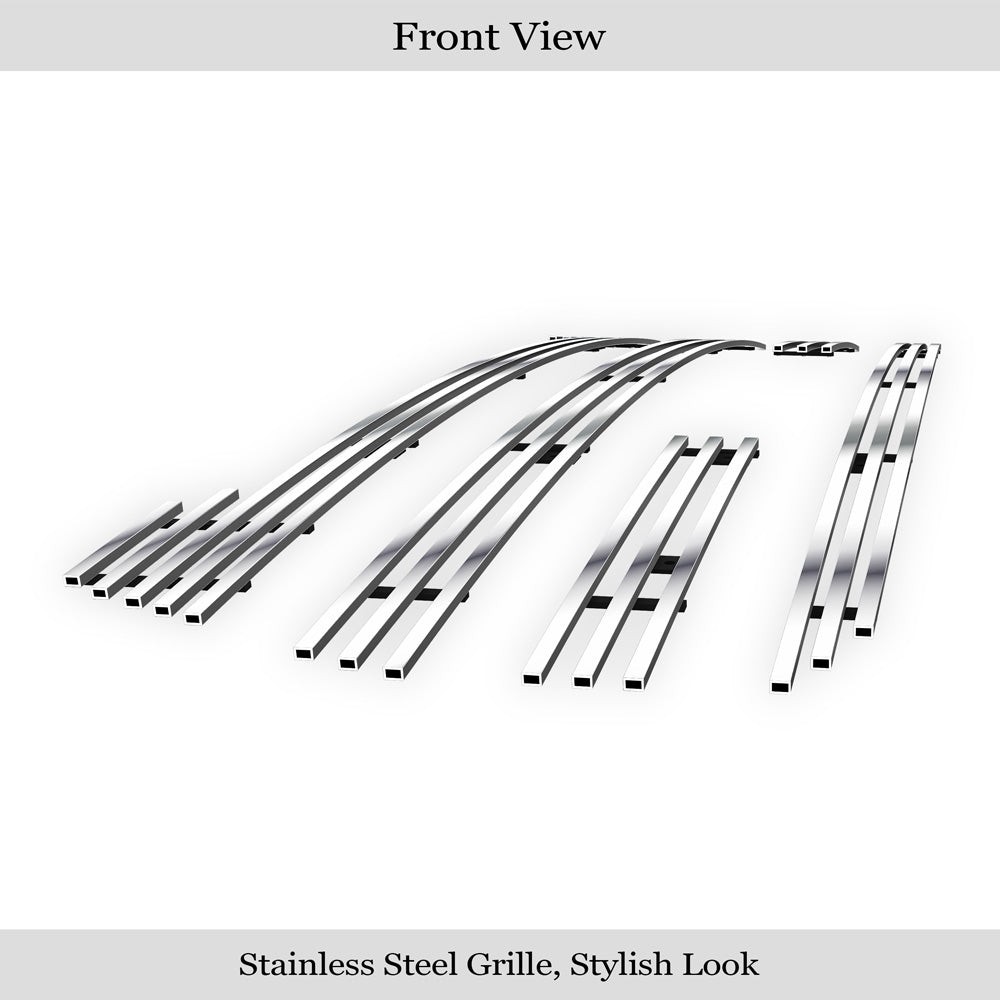 APS GR07FEJ33S Main Upper Stainless Steel Billet Grille Fits 2019-2021 GMC Sierra 1500