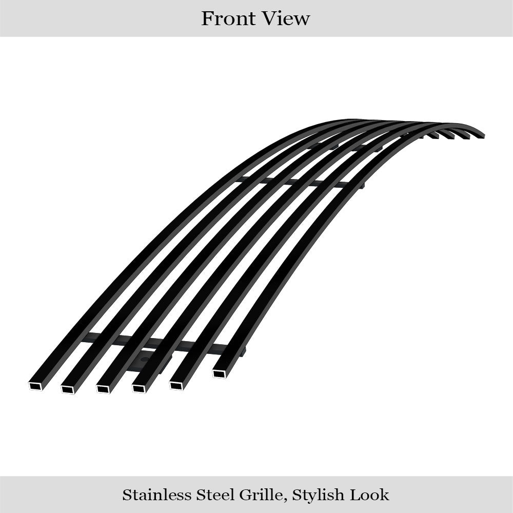 APS GR07FFD95J Lower Bumper Black Stainless Steel Billet Grille Fits 2007-2013 GMC Sierra 1500