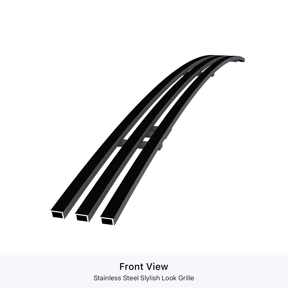 APS GR07FFE70J Top Bumper Black Stainless Steel Billet Grille Fits 2007-2013 GMC Sierra 1500