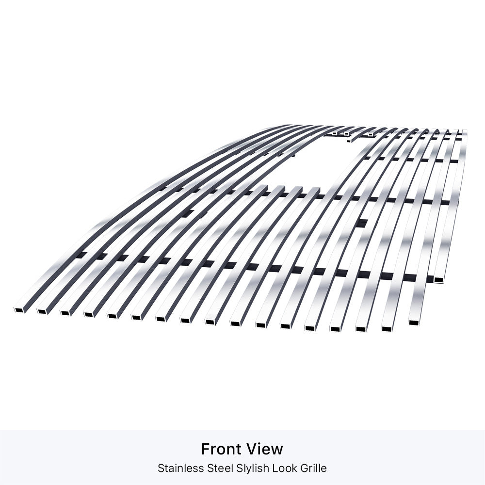 APS GR07FFH34S Main Upper Stainless Steel Billet Grille Fits 2011-2014 GMC Sierra 2500 HD