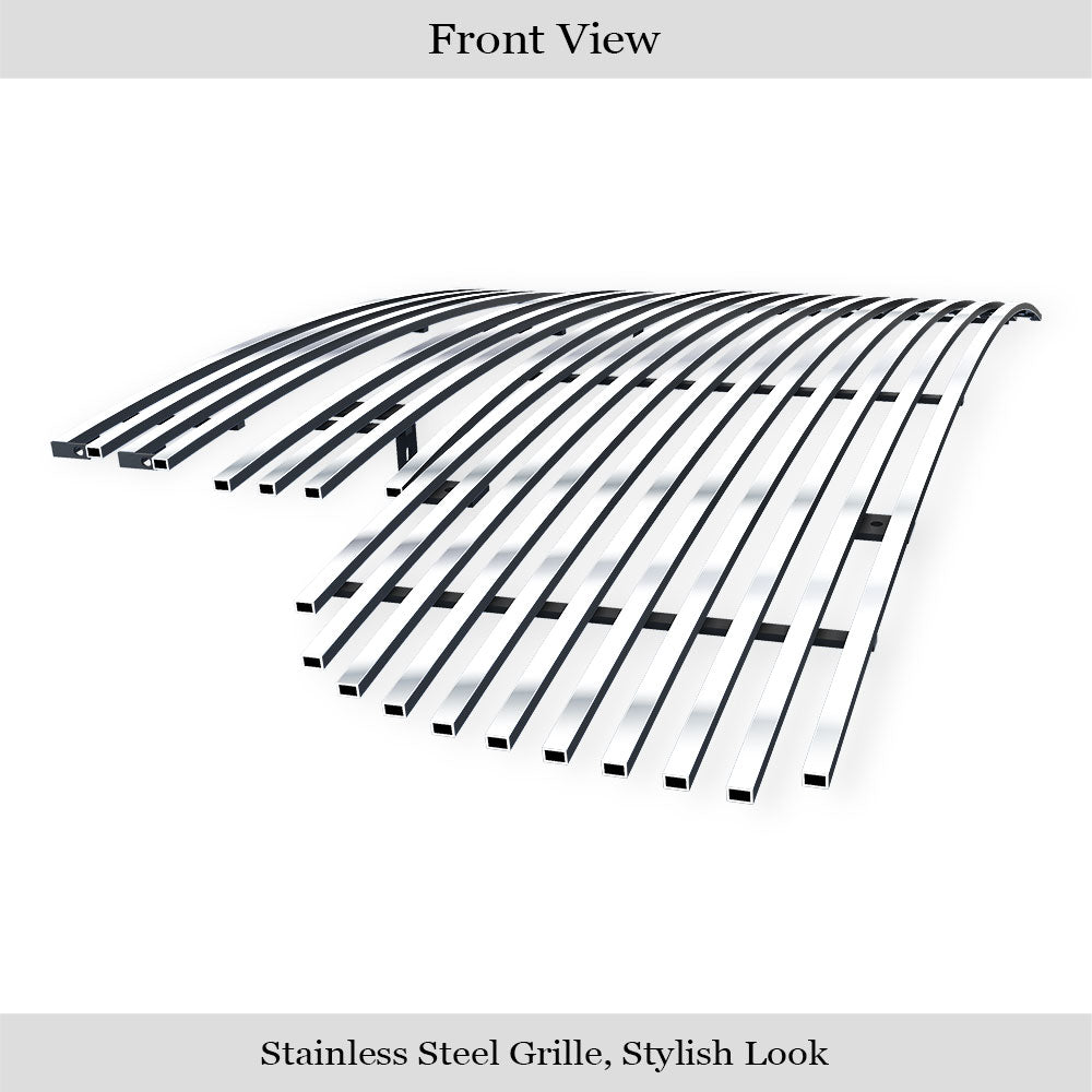 APS GR07FGG96S Main Upper & Top Bumper & Lower Stainless Steel Billet Grilles, Fits 2003-2006 GMC Sierra 1500