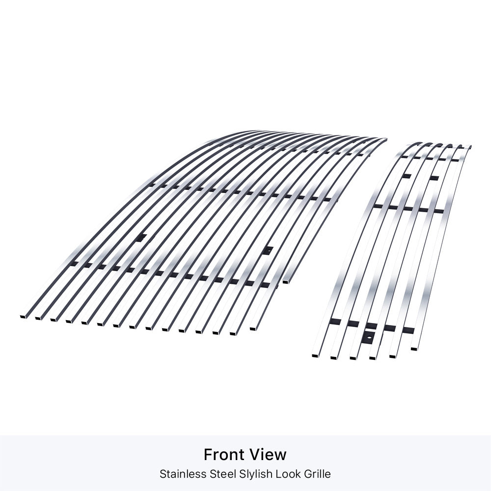 APS GR07FGH60S Main Upper & Lower Bumper Stainless Steel Billet Grille Fits 2007-2013 GMC Sierra 1500