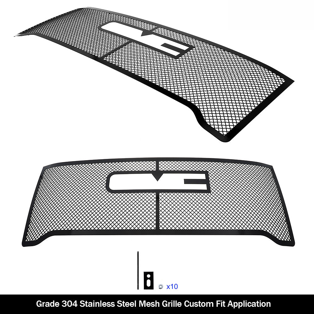 APS GR07GEA97K Main Upper Black Wire Mesh Grille Fits 2020-2023 GMC Sierra 2500