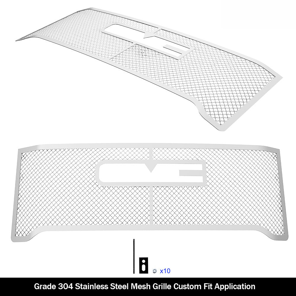 APS GR07GEA97S Main Upper Mesh Grille Fits 2020-2023 GMC Sierra 2500