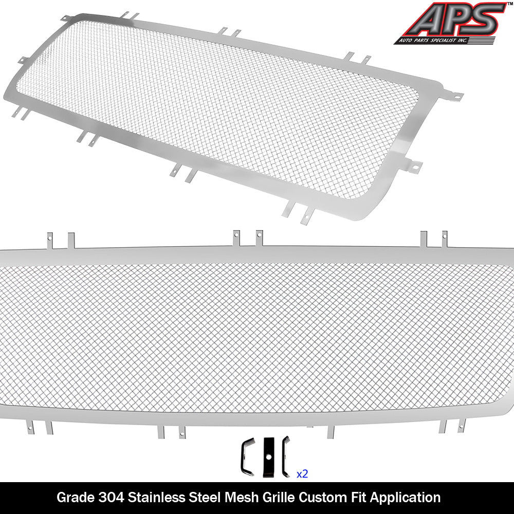 APS GR07GEI73T Main Upper Mesh Grille Fits 2014-2015 GMC Sierra 1500