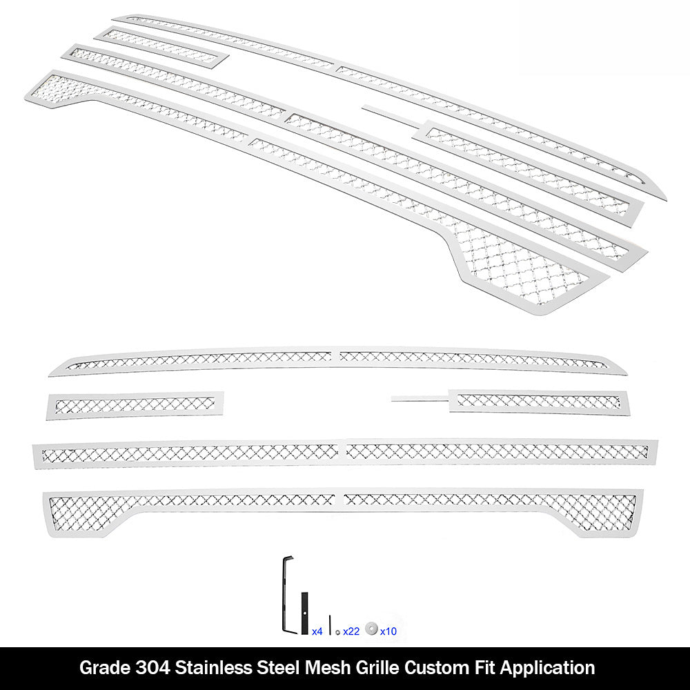 APS GR07GEJ33S Main Upper Mesh Grille Fits 2019-2021 GMC Sierra 1500