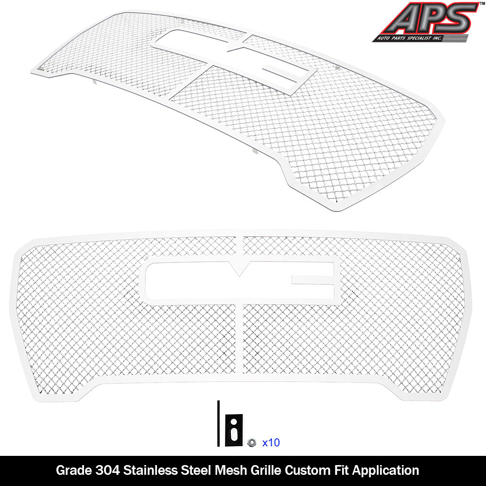 APS GR07GEJ34S Main Upper Mesh Grille Fits 2019-2021 GMC Sierra 1500
