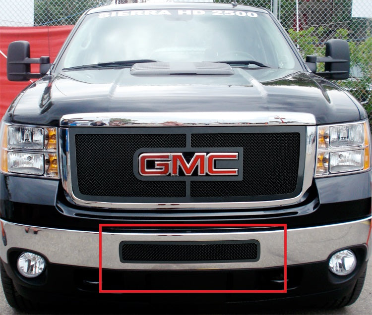 APS GR07GFH35H Lower Bumper Black Wire Mesh Grille Fits 2011-2014 GMC Sierra 2500 HD