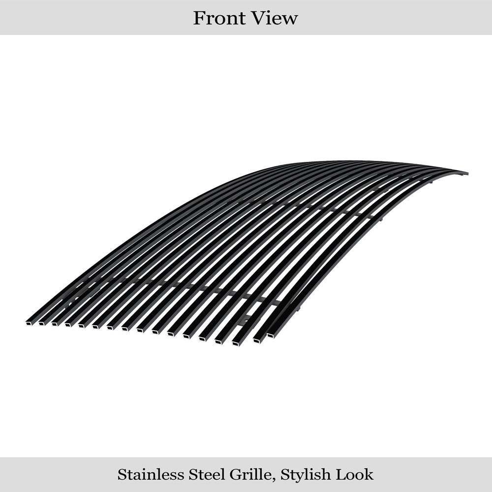 APS GR07HEB64J Main Upper Black Stainless Steel Billet Grille Fits 2007-2013 GMC Sierra 1500