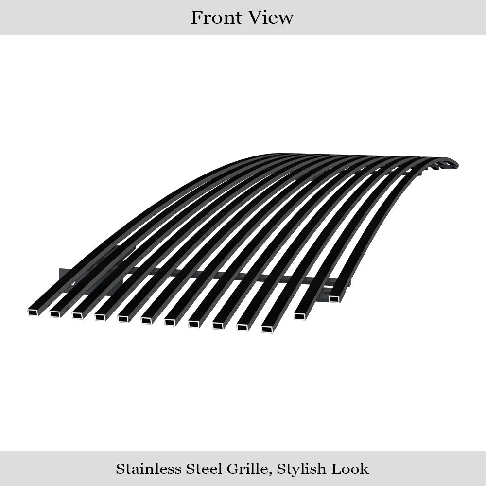 APS GR07HEC69J Main Upper Black Stainless Steel Billet Grille Fits 1999-2000 GMC Sierra 1500
