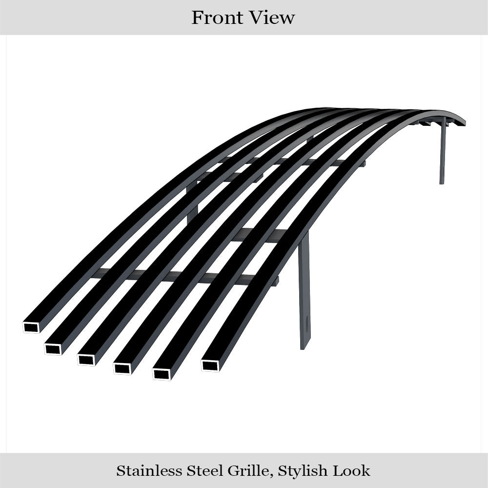 APS GR07HEC70J Lower Bumper Black Stainless Steel Billet Grille Fits 2002-2006 GMC Sierra