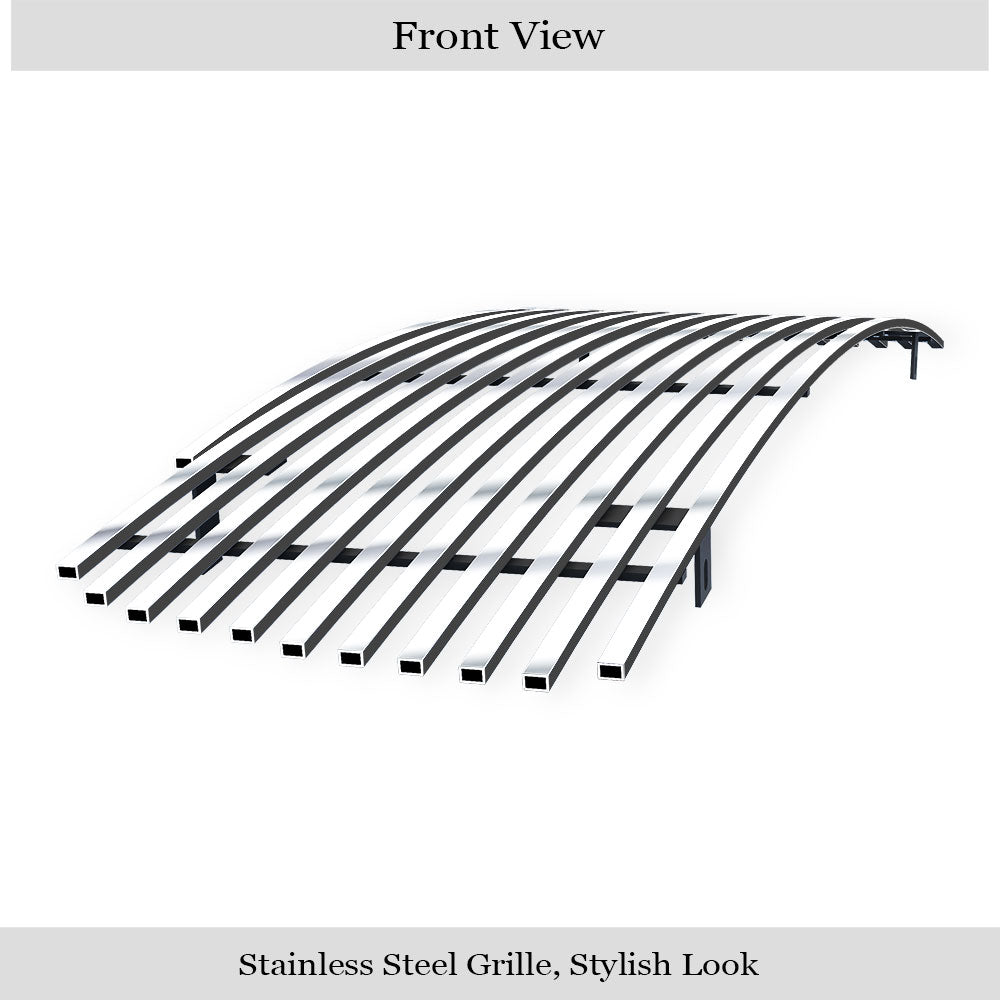 APS GR07HEC71S Main Upper Stainless Steel Billet Grille Fits 2003-2006 GMC Sierra 1500