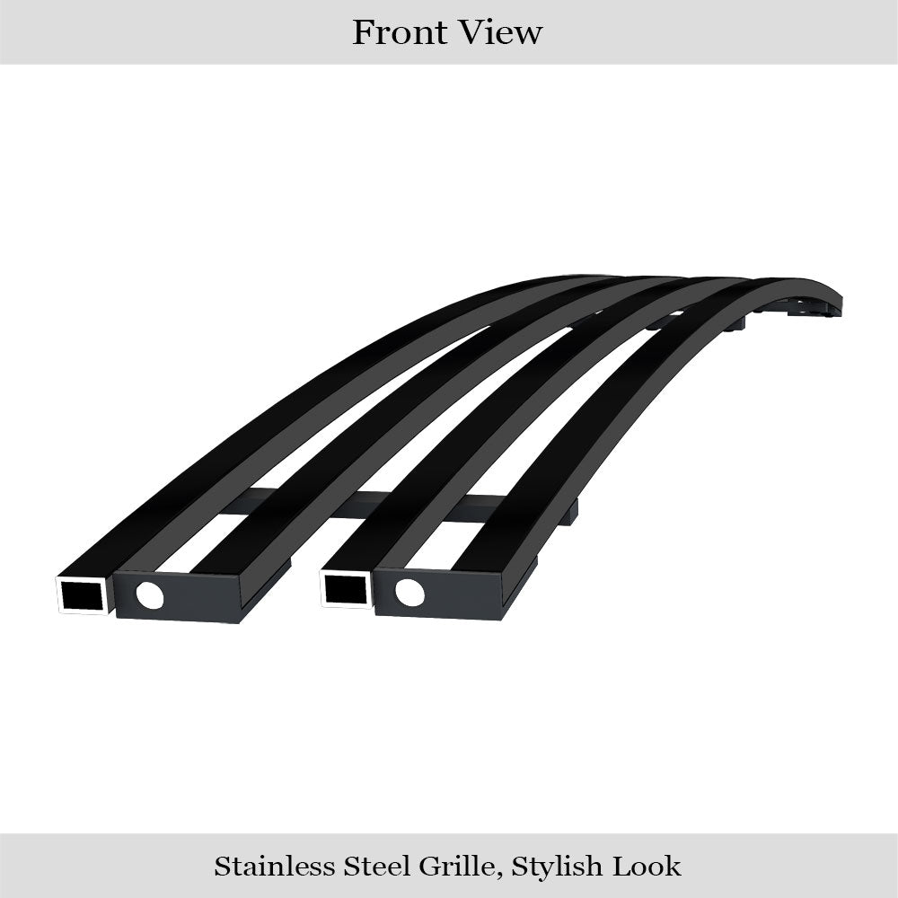 APS GR07HED73J Lower Bumper Black Stainless Steel Billet Grille Fits 2003-2006 GMC Sierra 1500