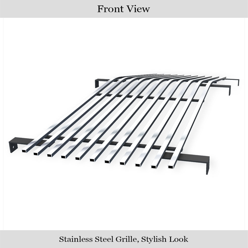 APS GR07HEJ10S Main Upper Stainless Steel Billet Grille Fits 1988-1993 GMC Sierra