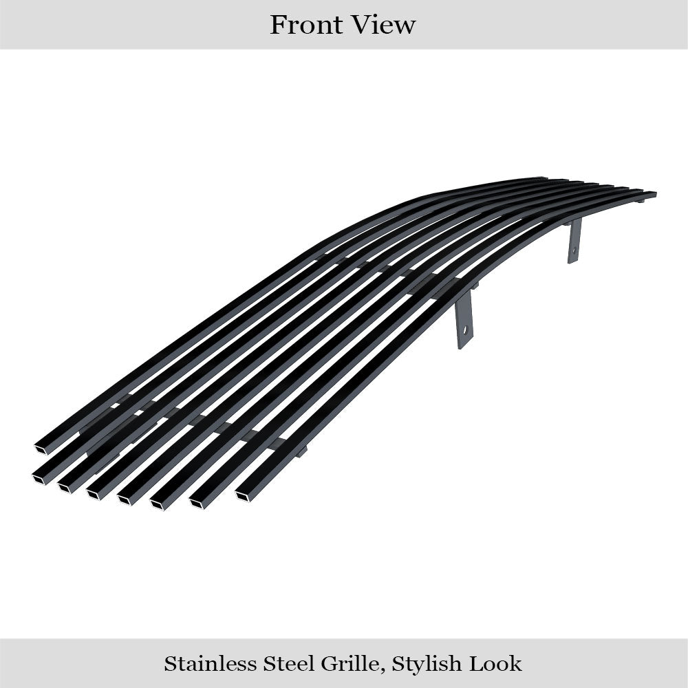 APS GR07HEJ46J Main Upper Black Stainless Steel Billet Grille Fits 1998-2003 GMC Jimmy
