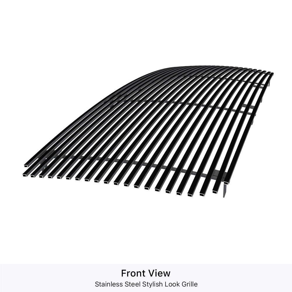 APS GR07HFC25J Main Upper Black Stainless Steel Billet Grille Fits 2015-2018 GMC Sierra 2500