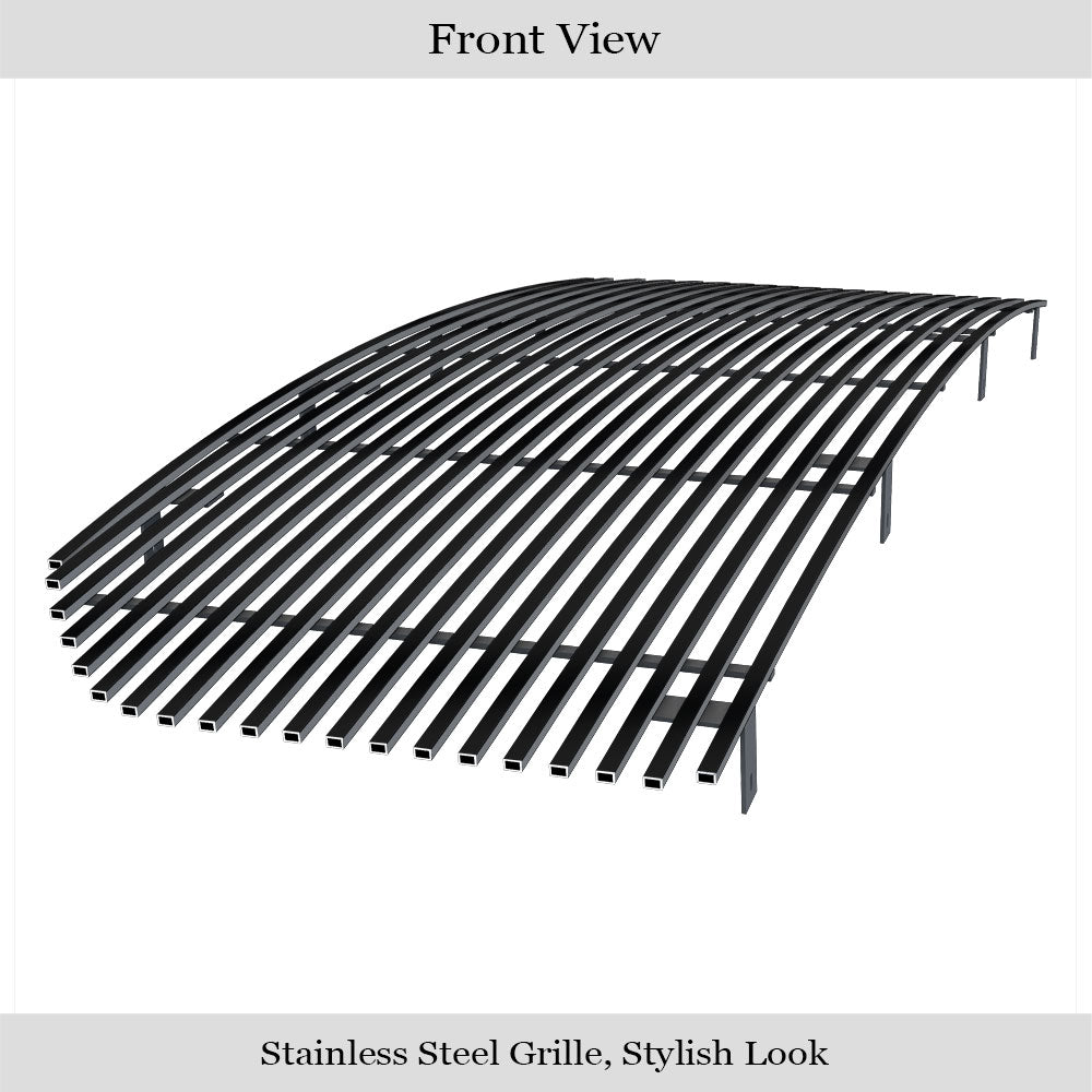 APS GR07HFC62J Main Upper Black Stainless Steel Billet Grille Fits 2016-2018 GMC Sierra 1500