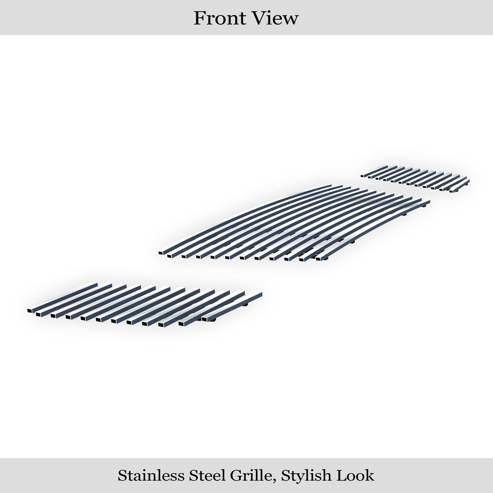 APS GR14FFE20S Main Upper Stainless Steel Billet Grille Fits 2008-2015 Nissan Titan