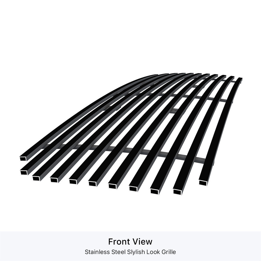 APS GR14FFF15J Lower Bumper Black Stainless Steel Billet Grille Fits 2008-2015 Nissan Titan