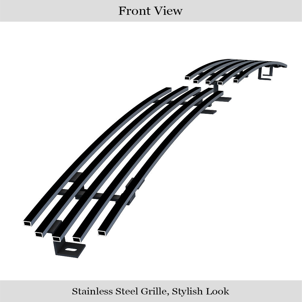 APS GR14HEA17J Lower Bumper Black Stainless Steel Billet Grille Fits 1995-1997 Nissan Hardbody Pickup