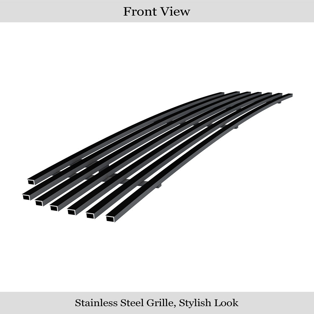 APS GR14HED20J Lower Bumper Black Stainless Steel Billet Grille Fits 2001-2004 Nissan Frontier