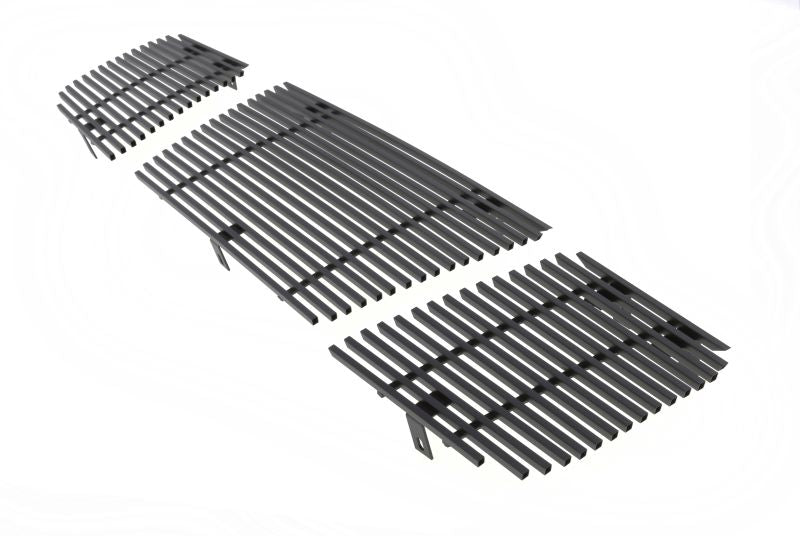 APS GR14HED22J Main Upper Black Stainless Steel Billet Grille Fits 2004-2007 Nissan Armada