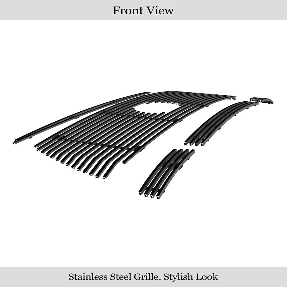 APS GR20FAJ60J Main Upper&Lower Bumper Black Stainless Steel Billet Grille Fits 2010-2013 Toyota Tundra