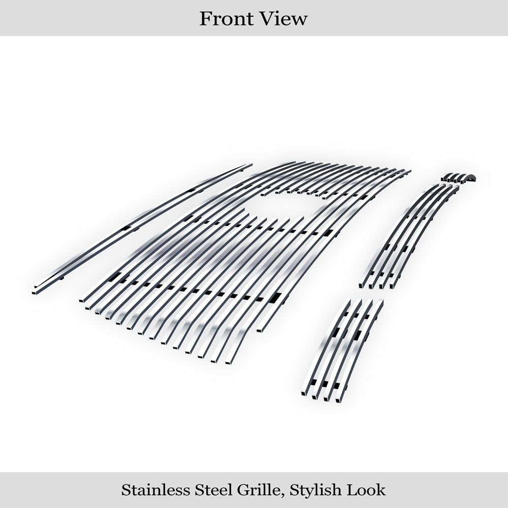 APS GR20FAJ60S Main Upper&Lower Bumper Stainless Steel Billet Grille Fits 2010-2013 Toyota Tundra