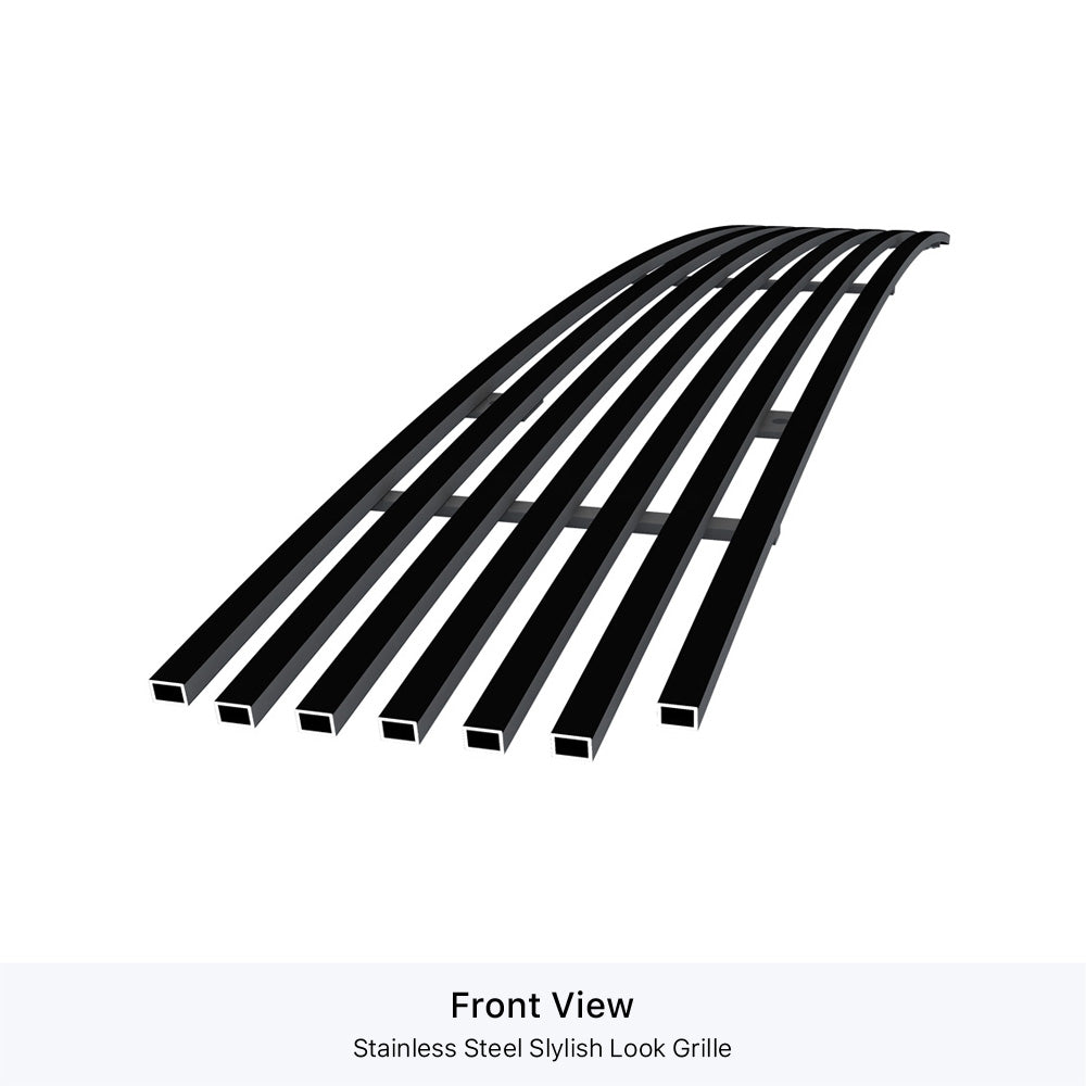 APS GR20FEA43J Main Upper Black Stainless Steel Billet Grille Fits 1992-1995 Toyota Pickup