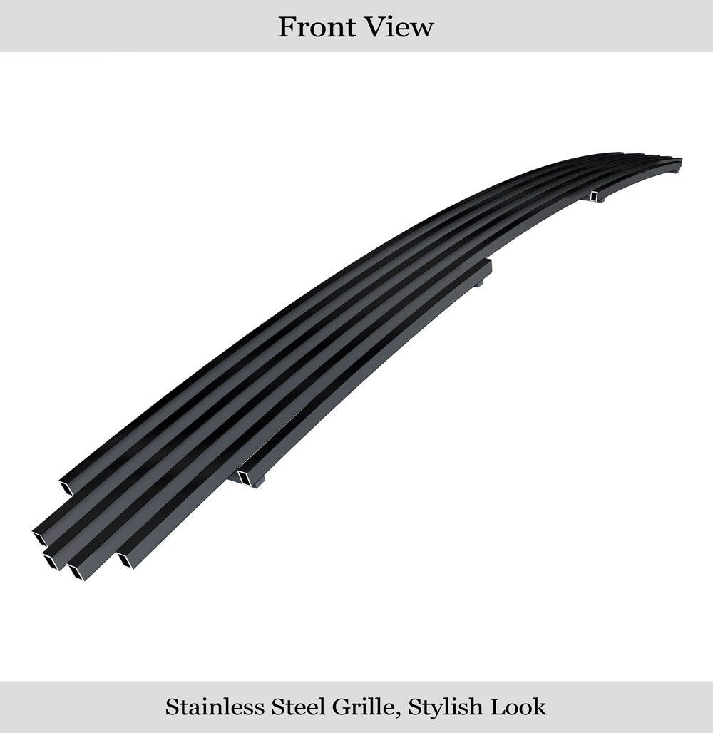APS GR20FED38J Lower Bumper Black Stainless Steel Billet Grille Fits 2001-2004 Toyota Tacoma