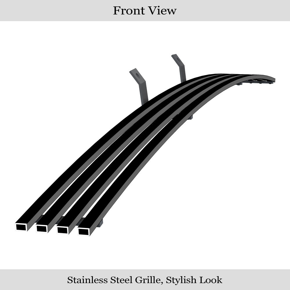 APS GR20FED84J Lower Bumper Black Stainless Steel Billet Grille Fits 1999-2002 Toyota Tundra