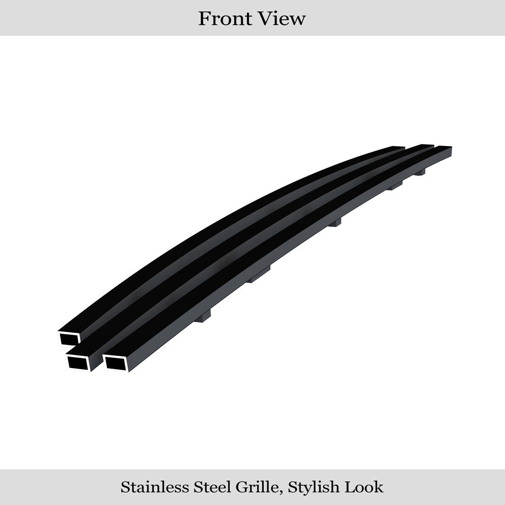 APS GR20FFE01J Hood Scoop Black Stainless Steel Billet Grille Fits 2005-2011 Toyota Tacoma