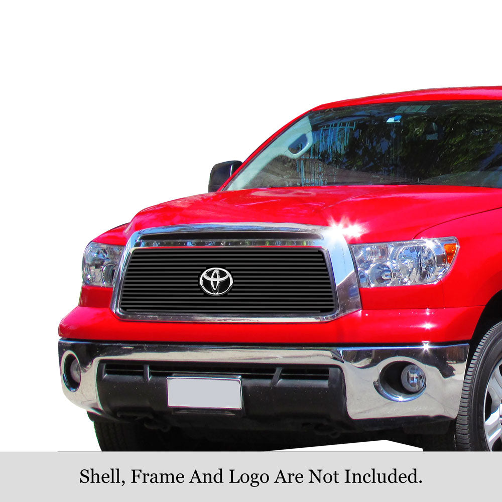 APS GR20FFG18J Main Upper Black Stainless Steel Billet Grille Fits 2010-2013 Toyota Tundra