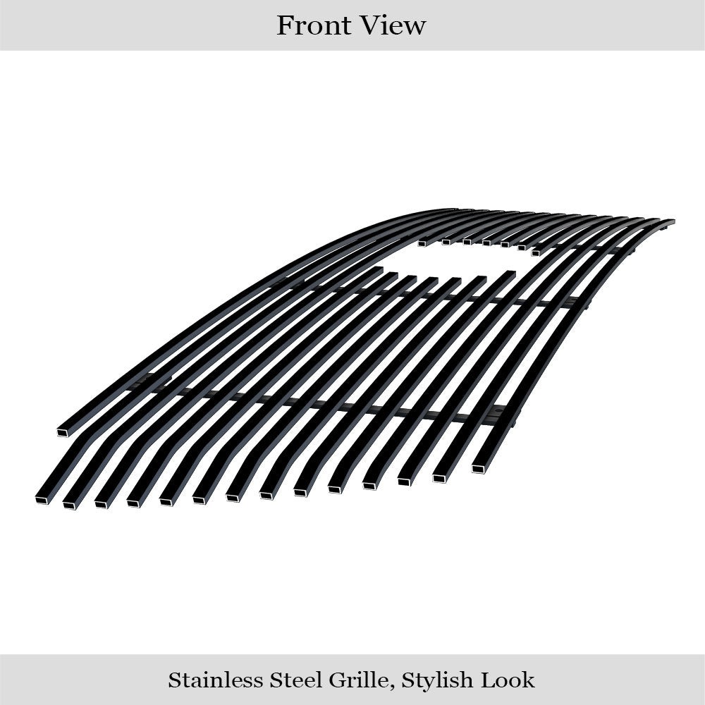 APS GR20FFG18J Main Upper Black Stainless Steel Billet Grille Fits 2010-2013 Toyota Tundra