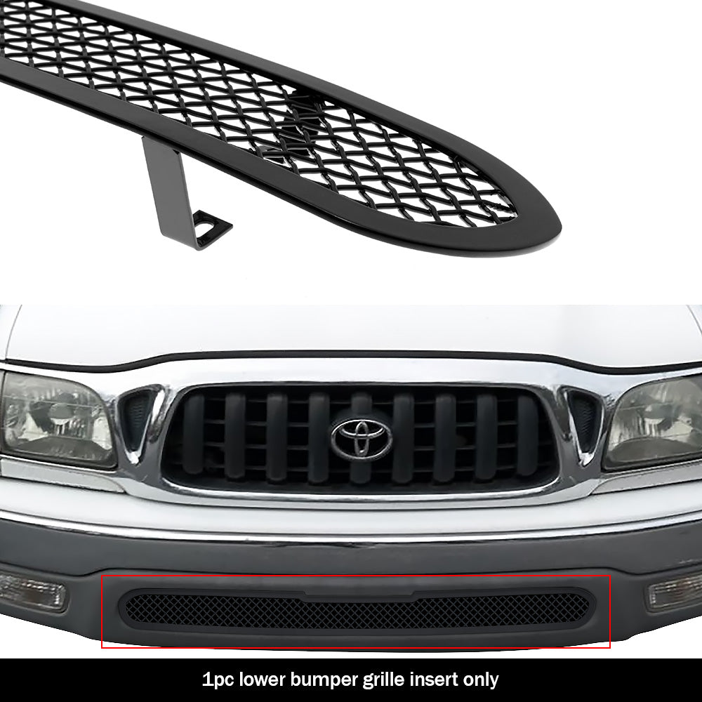 APS GR20GED38H Lower Bumper Black Wire Mesh Grille Fits 2001-2004 Toyota Tacoma