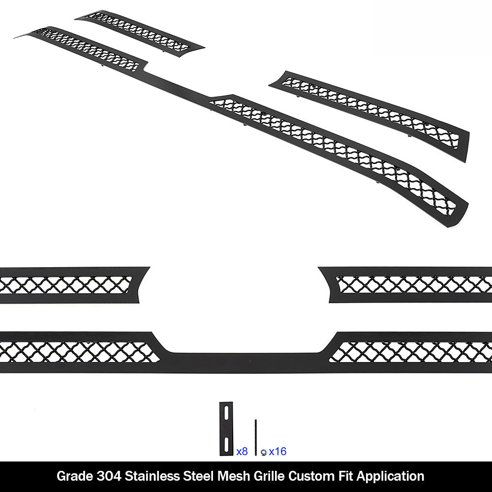 APS GR20GFC29K Main Upper Black Wire Mesh Grille Fits 2016-2019 Toyota Tacoma