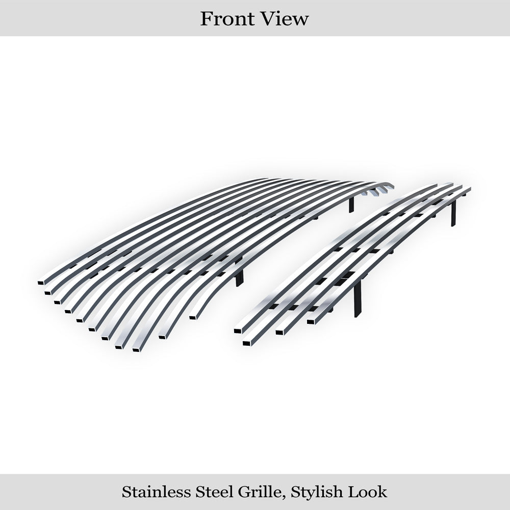 APS GR20HAA91S Main Upper&Lower Bumper Stainless Steel Billet Grille Fits 2012-2015 Toyota Tacoma