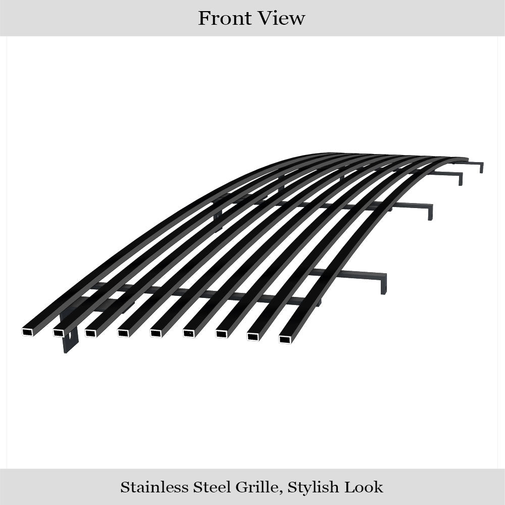 APS GR20HEA19J Main Upper Black Stainless Steel Billet Grille Fits 1993-1999 Toyota T-100 Pickup