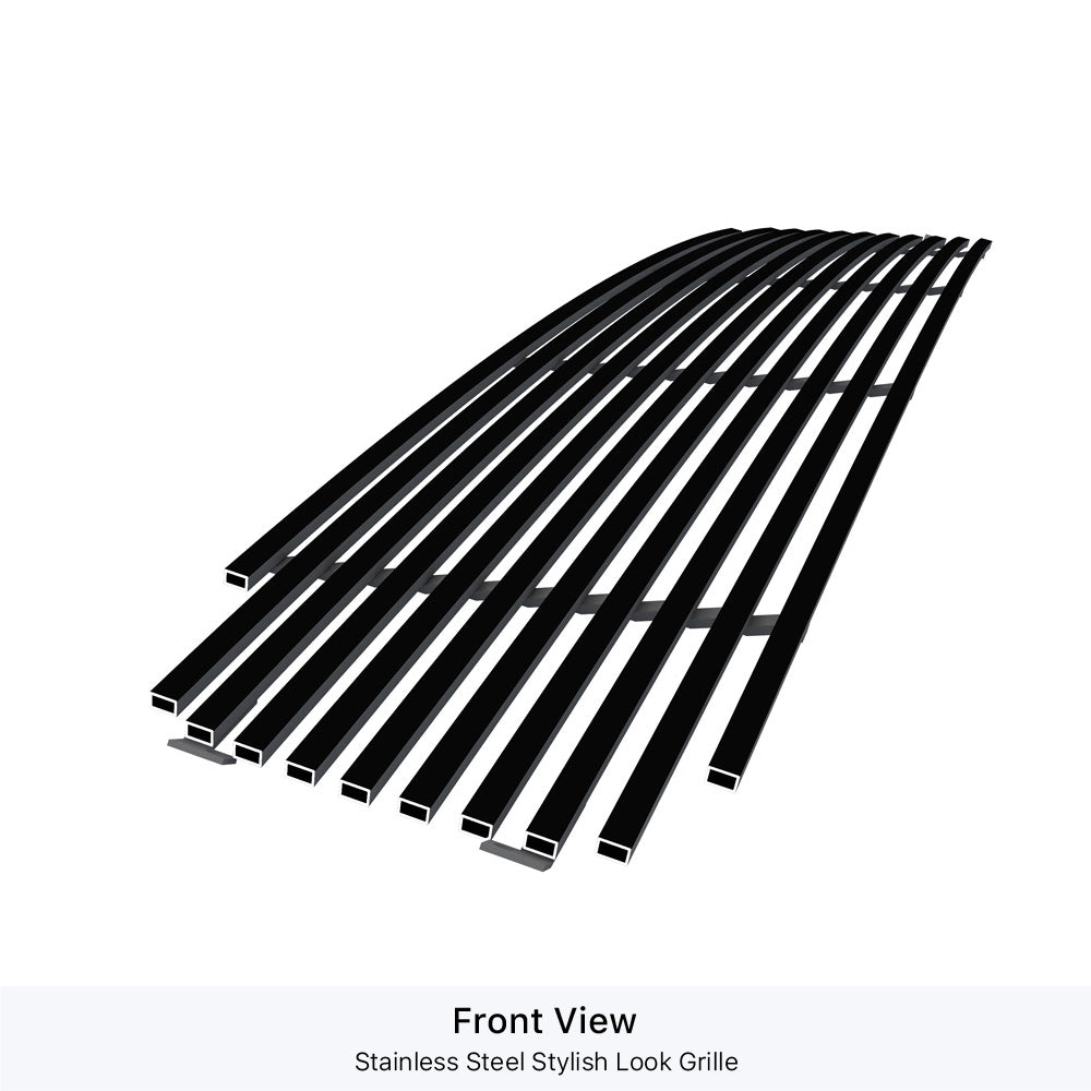 APS GR20HEC94J Main Upper Black Stainless Steel Billet Grille Fits 1999-2002 Toyota Tundra