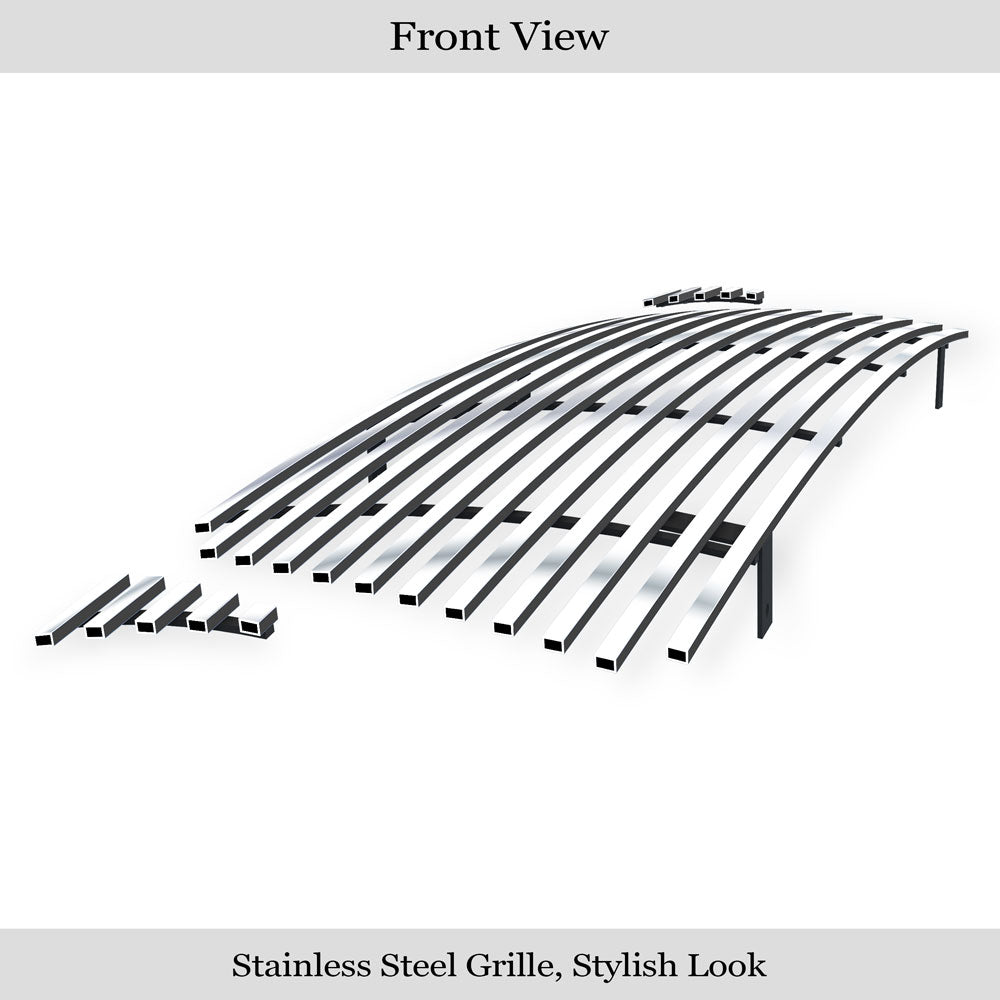 APS GR20HED60S Main Upper Stainless Steel Billet Grille Fits 2005-2010 Toyota Tacoma