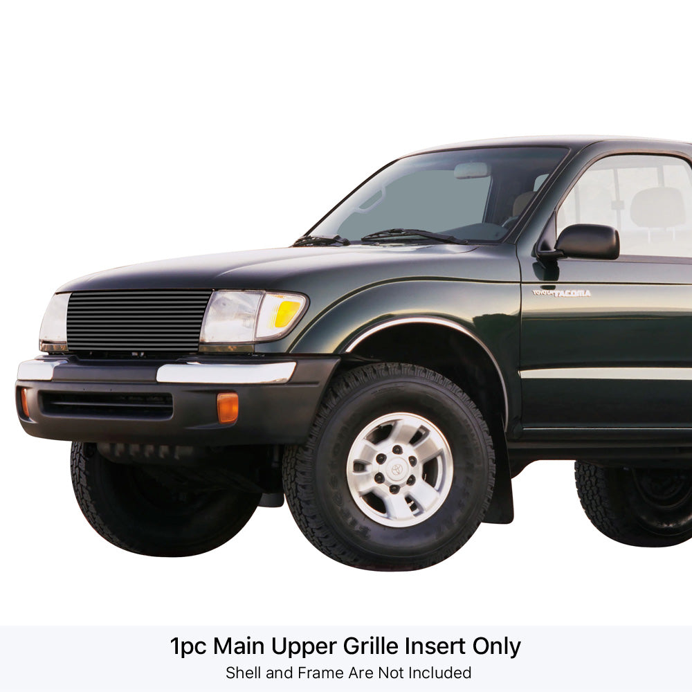 APS GR20HEJ65J Main Upper Black Stainless Steel Billet Grille Fits 1997-1997 Toyota Tacoma