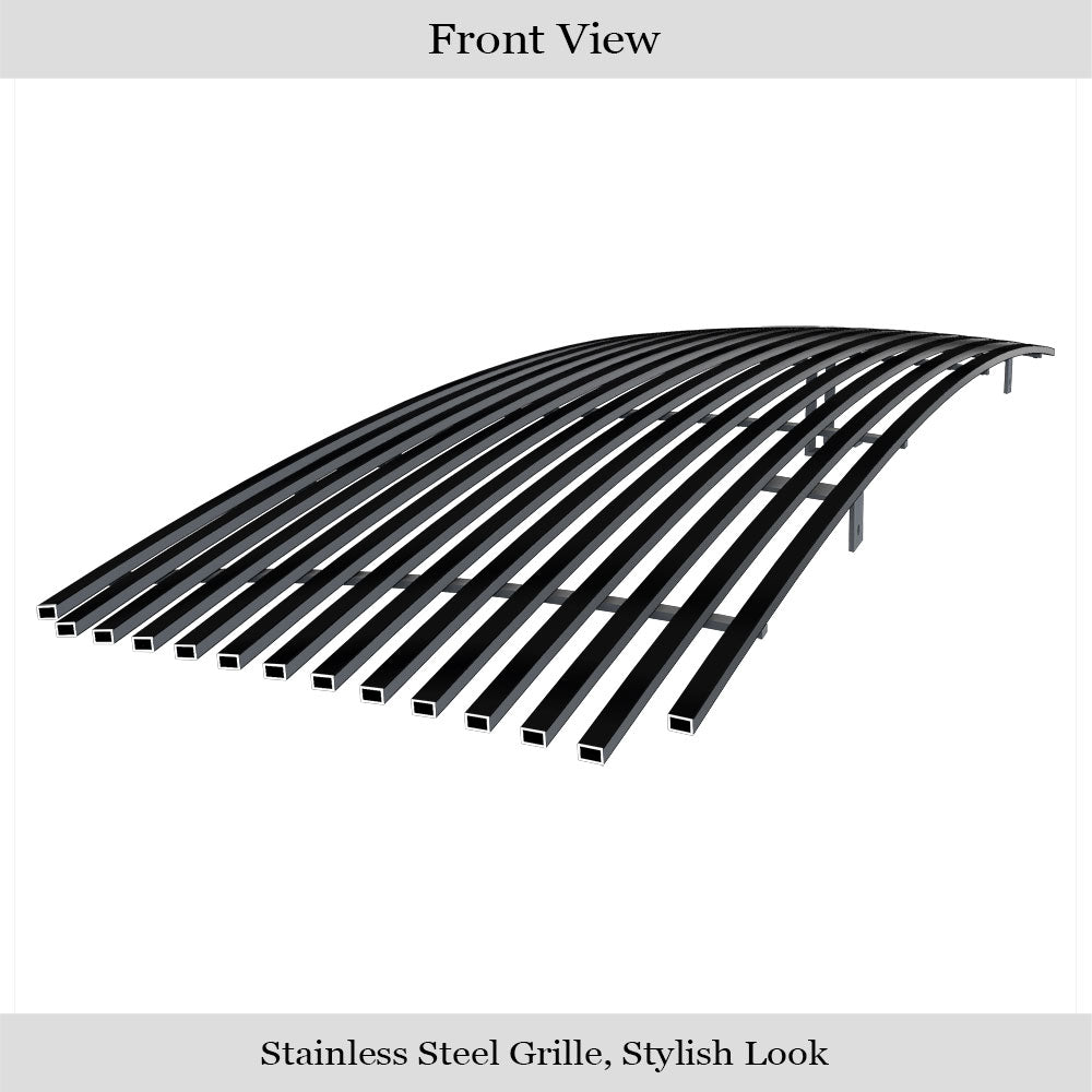 APS GR20HFG55J Main Upper Black Stainless Steel Billet Grille Fits 2010-2013 Toyota Tundra