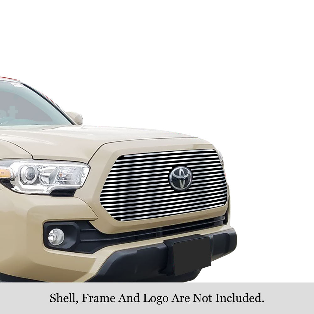 APS GR20HFJ31S Main Upper Stainless Steel Billet Grille Fits 2018-2019 Toyota Tacoma