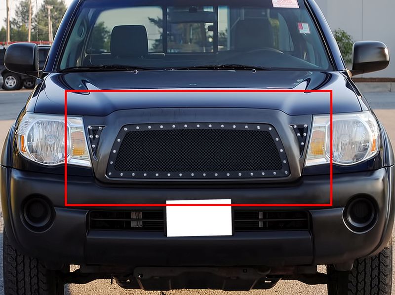 APS GR20LFD56H Main Upper Rivet Grille Fits 2005-2010 Toyota Tacoma