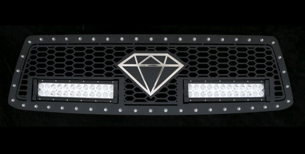 APS GR20LFG55L Main Upper Rivet Grille Fits 2010-2013 Toyota Tundra