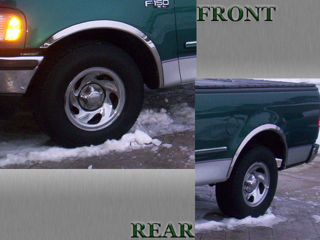 WZ37383 Molded Stainless Steel Wheel Well Fender Trim Molding 4 Pc