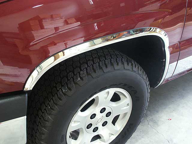 WZ39181-L Molded Stainless Steel Wheel Well Fender Trim Molding 4 Pc
