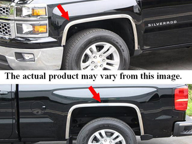 WZ44150 Molded Stainless Steel Wheel Well Fender Trim Molding 4 Pc
