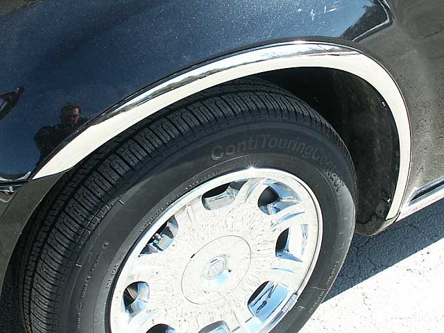 WZ45765 Molded Stainless Steel Wheel Well Fender Trim Molding 4 Pc