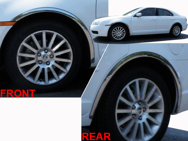 WZ46631 Molded Stainless Steel Wheel Well Fender Trim Molding 4 Pc